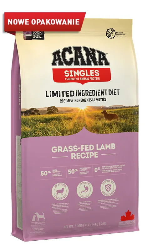 ACANA Singles Grass-Fed Lamb Mono - sucha karma dla psa - 11,4kg