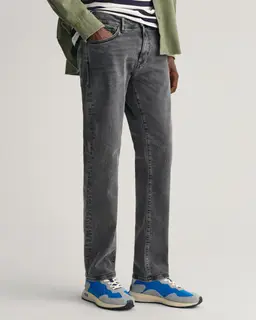 Gant Spodnie Jeansowe Męskie Regular Fit Szare