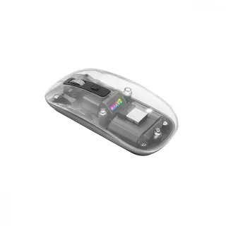 MARVO Mysz biurowa PRISM 20W bezprzewodowa transparentna