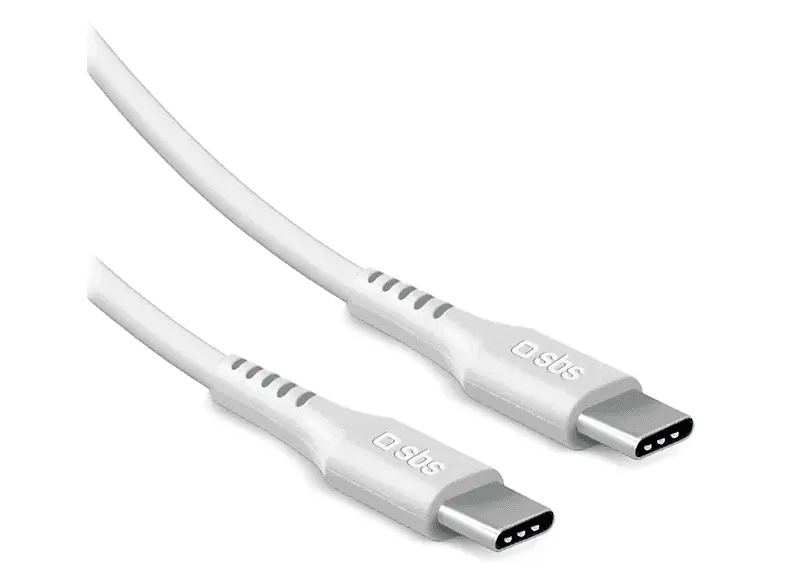 Kabel USB-C SBS do 2.0 (100 W / 480 Mbps) 2m Biały