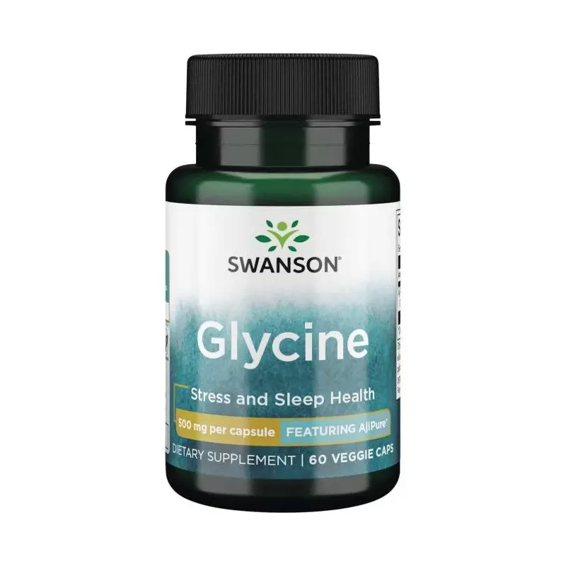 Aminokwasy Glicyna Swanson AjiPure Glicyna 500mg 60kaps.