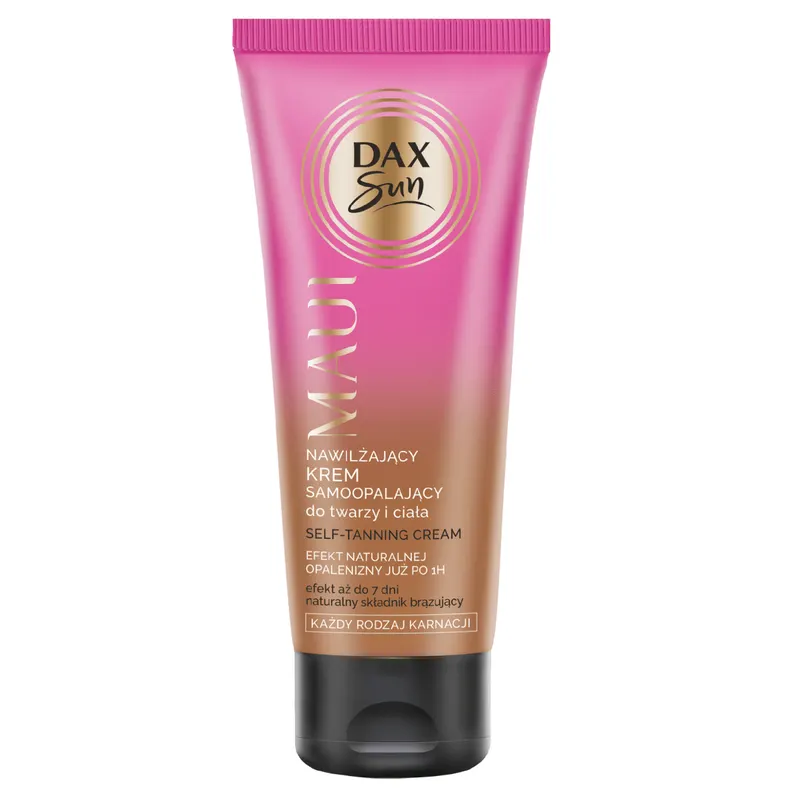 Dax Sun MAUI krem samoopalający do twarzy i ciała z DHA, erytrulozą, karmelem, skwalanem i betainą 75 ml