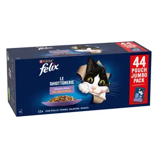25% taniej! Megapakiet Felix, karma mokra dla kota, 88 x 80 g / 88 x 85 g - Kurczak, wołowina, tuńczyk, łosoś w galarecie, "so gut wie es aussieht", 88 x 85 g