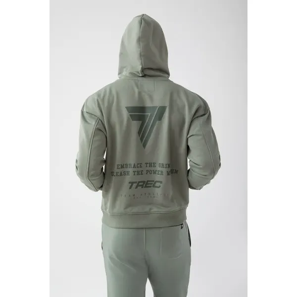 Zielona bluza męska z kapturem TW BASIC HOODIE 183 M GREEN - XXXL