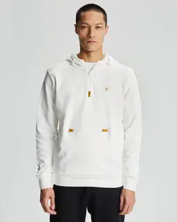 Gant Bawełniana Bluza Męska Z Kapturem Z Nadrukiem Regular Fit Biała