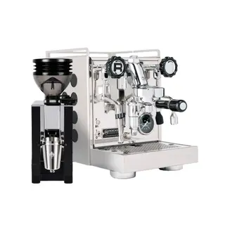 Ekspres kolbowy Rocket Espresso Appartamento 2.0 Black oraz młynek do kawy Eureka Mignon Arto 65