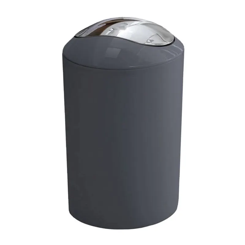 Kleine wolke glossy kosz łazienkowy szary 5 litrów