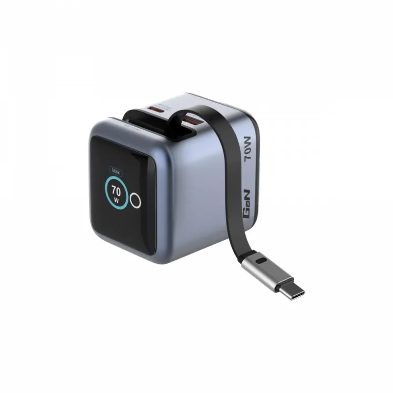 Verbatim Ładowarka Smart Mini GaN 70W wysuwany kabel USB-C EU, UK, USA