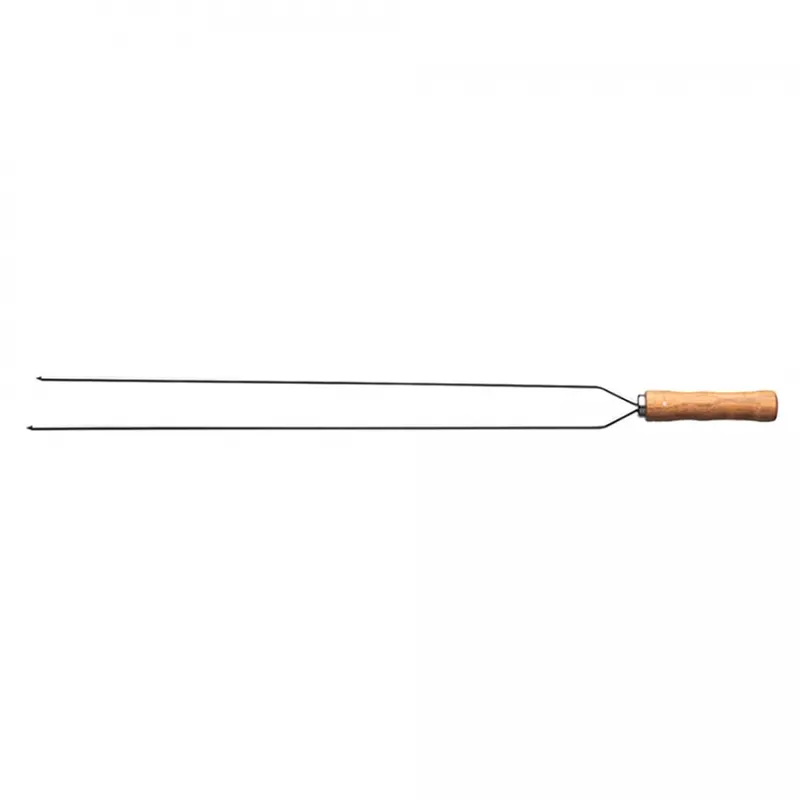 Podwójny szpikulec z drewnianym uchwytem dł. 85 cm