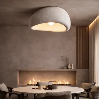 SAKKA – minimalistyczna lampa sufitowa Japandi z fakturą kamienia