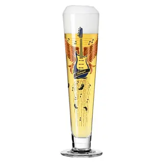 Ritzenhoff Szklanka do piwa kryształ 385 ml gitara metal szlachetny Heldenfest premium