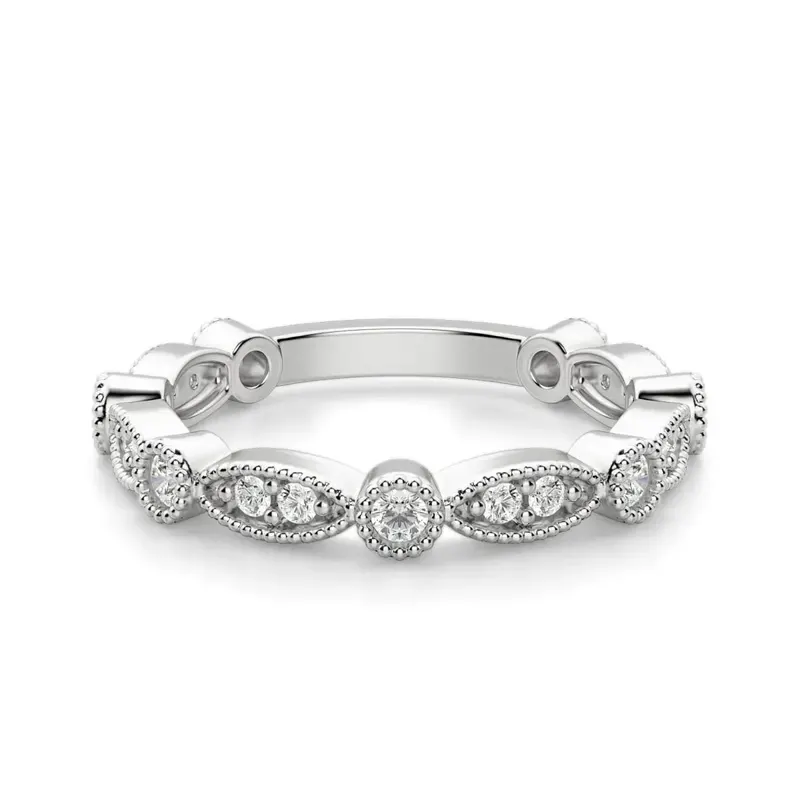 Obrączka Ślubna Infinite Love Laboratoryjny Diament 950 Platyna