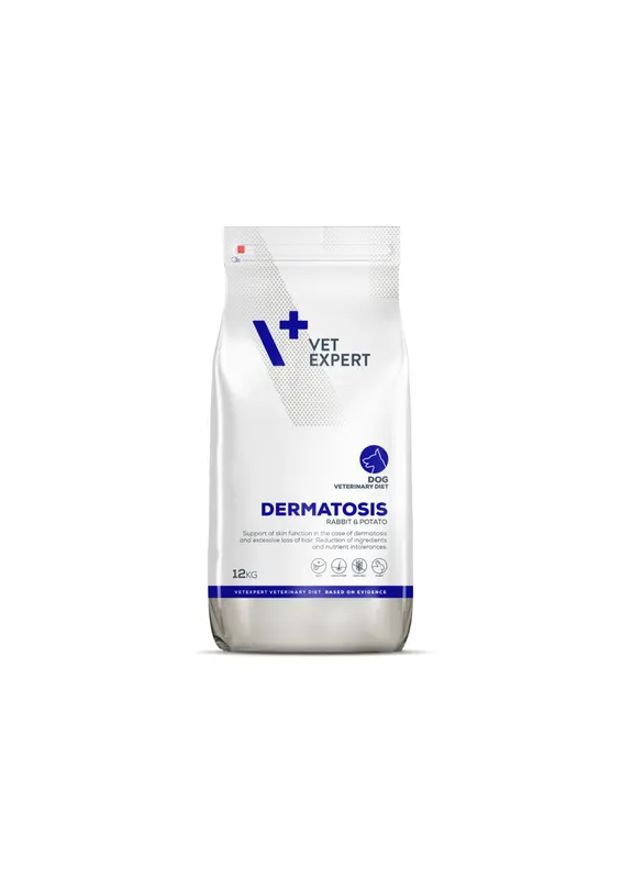 VETEXPERT Veterinary Diet Dermatosis Dog Rabbit & Potato Mono - sucha karma dla psa - 12kg