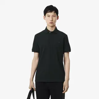 Lacoste Elastyczna Koszulka Polo Paris Regular Fit I Piqué Zielona Męskie Zielony