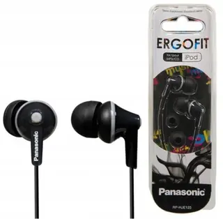 Słuchawki przewodowe dokanałowe Panasonic RP-HJE125E-K