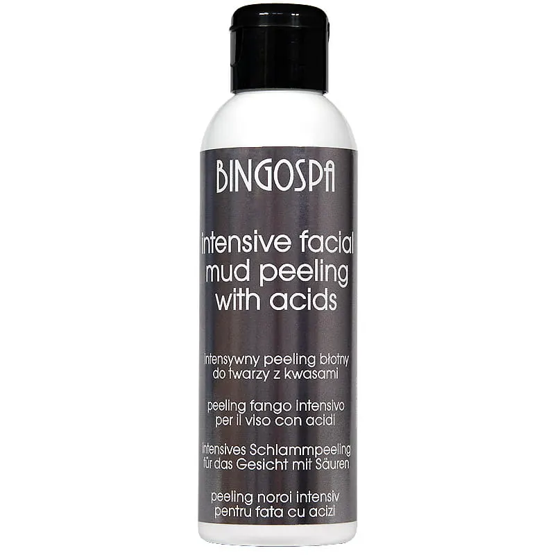 Intensywny peeling błotny do twarzy z kwasami BINGOSPA