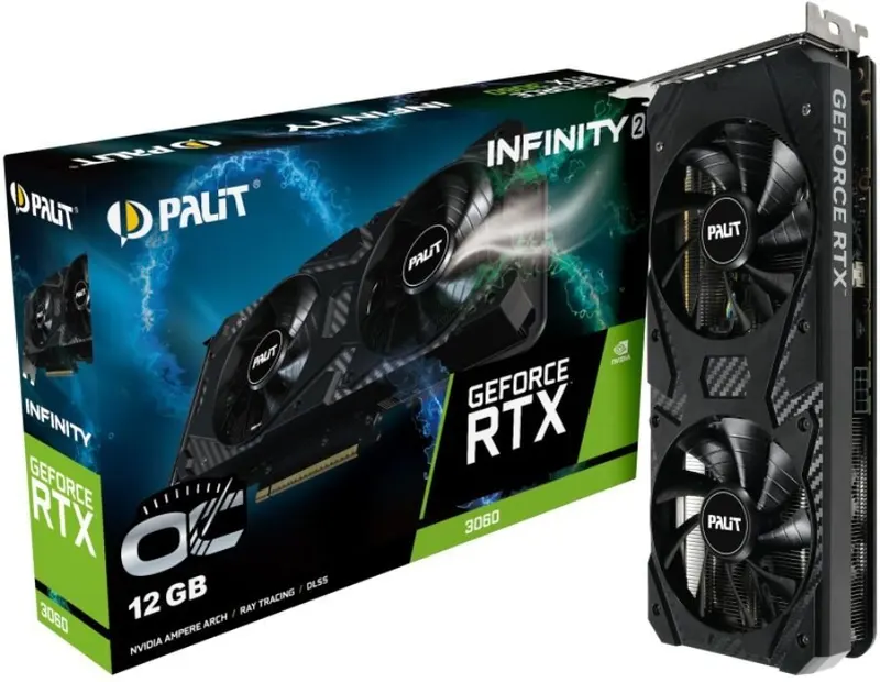 Karta graficzna PALIT RTX 3060 Infinity 2 OC 12GB GDDR6 HDMI 3xDP