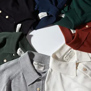 Mens Polo Shirt Solid-Color Short-Sleeve Knit T-Shirt Italian Polo Shirt A-line Waist-Defining Collared T-Shirt Men Clothing New