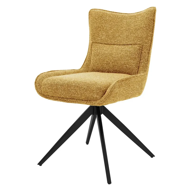 ML-Design Krzeslo do jadalni i kuchni obrotowe 360 stopni, tapicerowane z poduszka ledzwiowa, fotel z nogami ze stali, regulowane nozki wysokości, n..