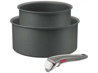 Zestaw garnków TEFAL Ingenio Halo L8019453 16cm 20cm + rączka Szary