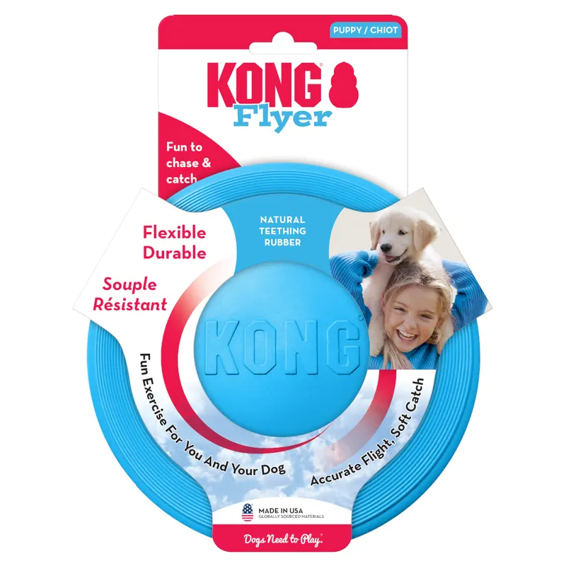 KONG Puppy Flyer - Rozmiar S: ok. Ø 18 x wys. 2 cm