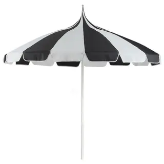 Parasol ogrodowy ⌀ 245 cm czarno-biały minoa