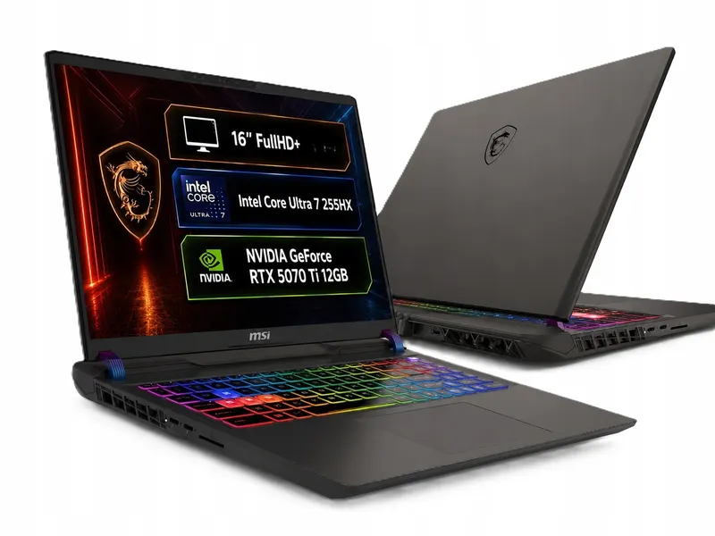 Laptop do gier Msi Vector 16 Hx Ai 16" Fhd+ Ultra7 255HX 16GB 1TB RTX5070Ti