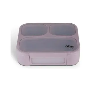 Lunch box ze sztućcami Purple One size Fioletowy