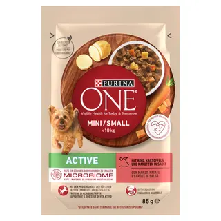 PURINA One Mini/Small Active Wołowina - mokra karma dla psa - 85g