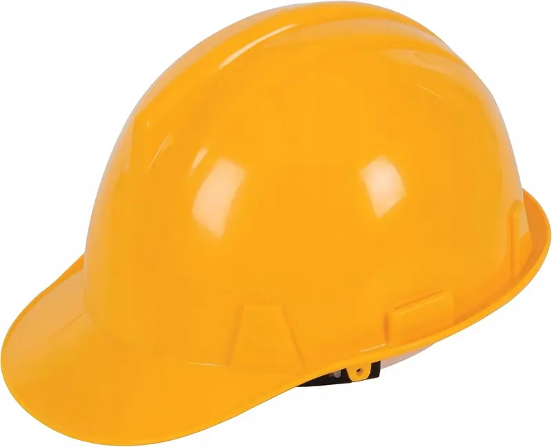 KASK OCHRONNY ŻÓŁTY Z REGULOWANYM PASKIEM CE
