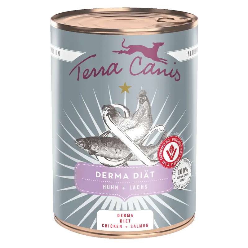 Terra Canis Derma Diet, 6 x 400 g - Kurczak i łosoś