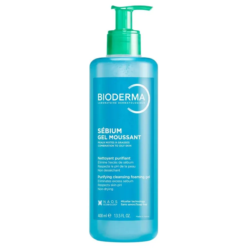 Bioderma Sebium Gel Moussant Żel Oczyszczający do Skóry Mieszanej i Tłustej 400ml