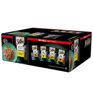SHEBA Delicacy Drobiowe Smaki w galaretce Box - mokra karma dla kotów - 80x85g