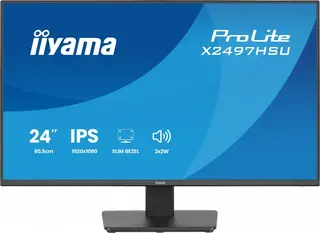 IIYAMA Monitor ProLite 23.8 cala X2497HSU-B1 IPS,FHD,HDMI,DP,120Hz,350CD,2xUSBv3.2, 2xUSB-C, GW 5lat
