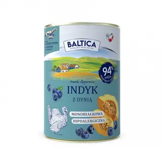 BALTICA Smaki regionów Mono Indyk z dynią - mokra karma dla psa - 400g