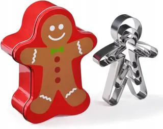 ZESTAW 4 FOREMEK GINGERMANA 6-17CM STAL NIERDZEWNA PUDEŁKO