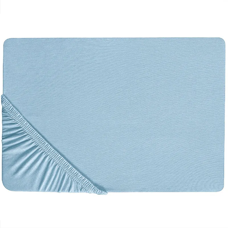 Prześcieradło z gumką hofuf bawełna 90x200 cm błękitny