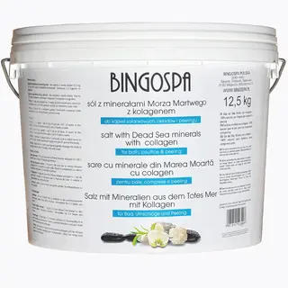 Sól z minerałami Morza Martwego z kolagenem 12,5 kg BINGOSPA