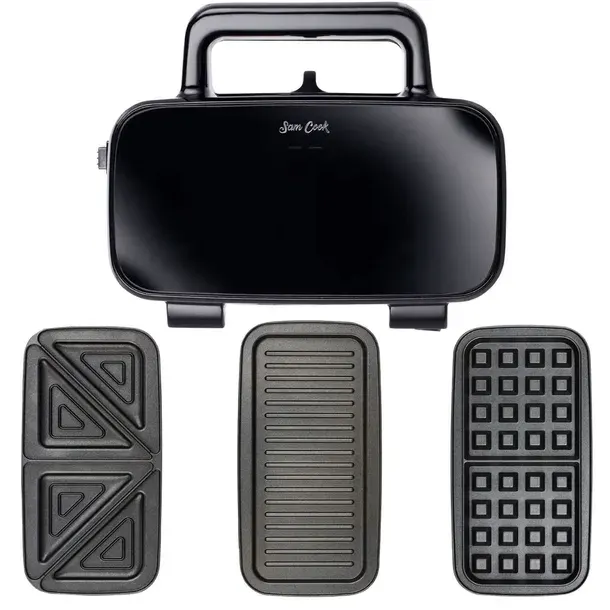 Opiekacz do kanapek/gofrownica/grill Sam Cook PSC-120/B czarny