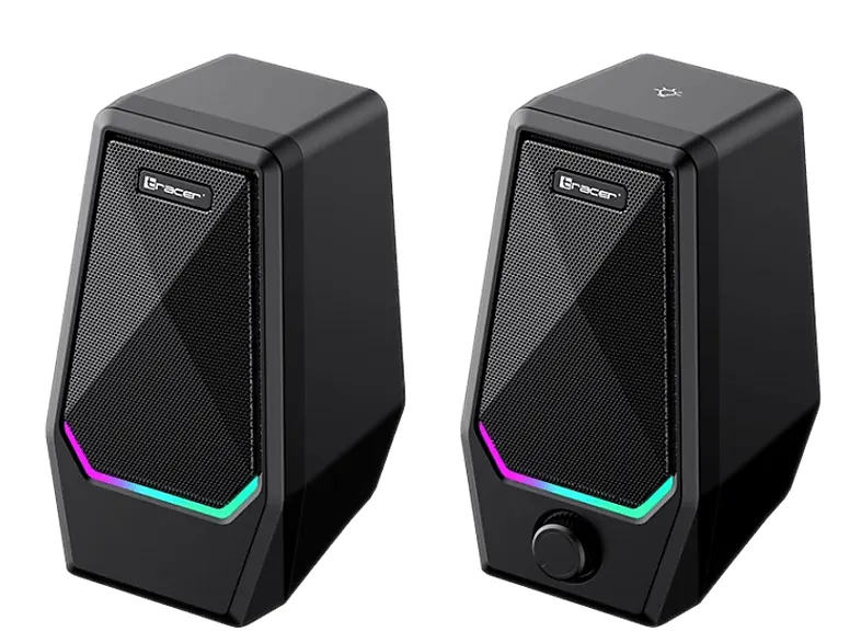 Głośniki komputerowe TRACER 2.0 Loop 2 RGB USB Czarny