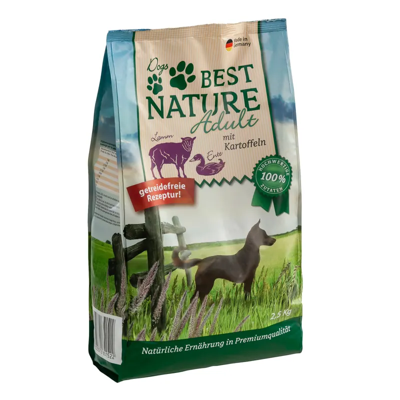 Best Nature Dogs, kaczka i jagnięcina - 3 x 2,5 kg