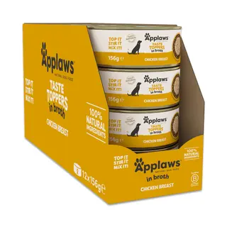 Pakiet oszczędnościowy Applaws Taste Toppers Natural w bulionie, 24 x 156 g - Kurczak