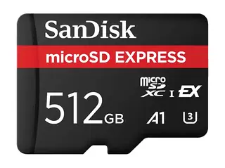 Karta pamięci SANDISK microSDXC Express 512GB 880MB/s Czarno-czerwony