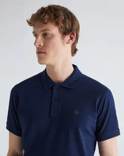 Gant Koszulka Polo Męska Z Krótkim Rękawem Regular Fit Granatowa