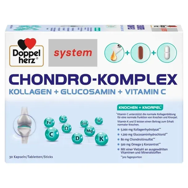 Doppelherz® system Chondro-Complex, kolagen + glukozamina + witamina C