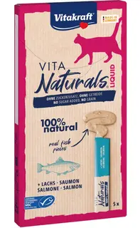 VITAKRAFT Vita Naturals Liquid Łosoś Box - przysmak dla kota - 5x15 g