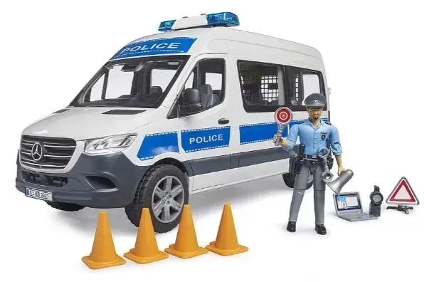 MB Sprinter policyjny Bruder 02683 z policjantem i modułem