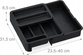 ORGANIZER NA SZTUĆCE WYSUWANY 7 PRZEGRÓDEK 23,5-40CM