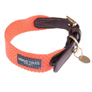 Nomad Tales Bloom, obroża, kolor coral - Rozmiar L: obwód szyi: 46 - 52 cm, szer. 38 mm