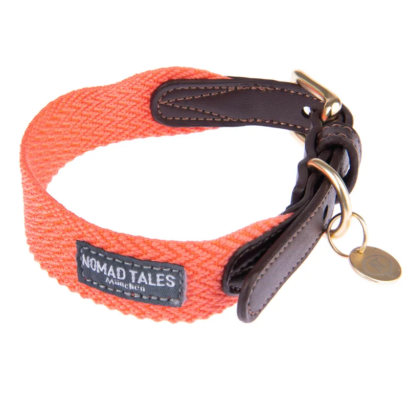 Nomad Tales Bloom, obroża, kolor coral - Rozmiar L: obwód szyi: 46 - 52 cm, szer. 38 mm